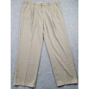 LL Bean Dress Pants Men’s 40x32 Tan Brown Classic Trousers Pleated